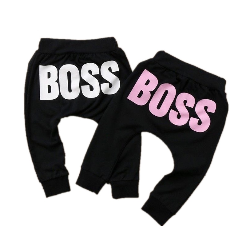 Nuovo Infantile del Bambino Dei Capretti Del Bambino Della Ragazza del Ragazzo Pantaloni Stile Harem Bambini Del Bambino Sudore Gonne E Pantaloni Leggings Pantaloni Lettera Vestiti 1-5T