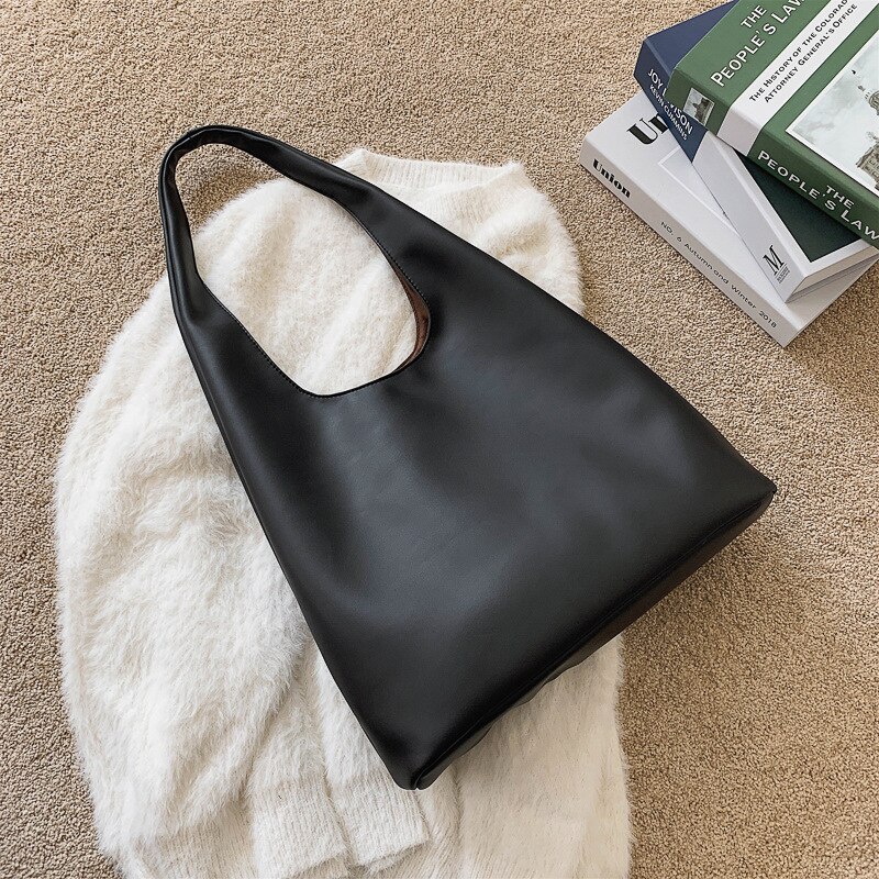 Kelisdi Vrouwen Oksel Tas Trendy Handtas Effen Kleur Onderarm Tas