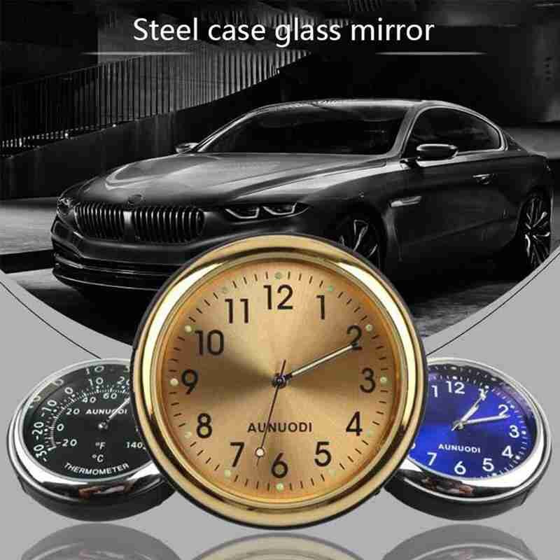 Pocket Small Mini Clock Car Dashboard Air Vent Stick-On Clock Quartz Analog Watch 4 Color Can Choose