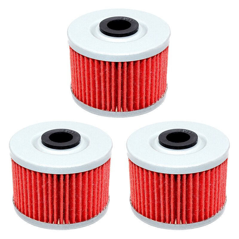 1/3/6pcs Motorcycle Oil Filter for HONDA XR250 XR 250 XR250L XR250R XR350R XR400R XR440R/SM XR500 XR500R XR600R XR650L XR650R: 3 pieces Red