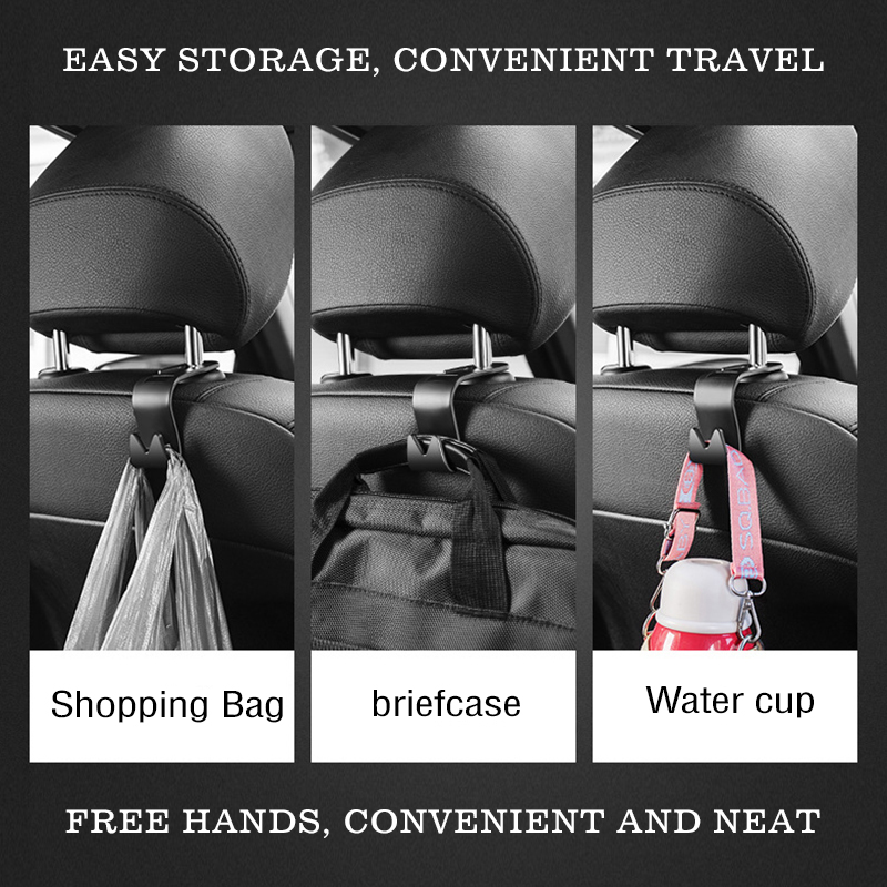 Gancho Universal para reposacabezas de asiento de coche, colgador de almacenamiento, organizador de asiento trasero de vehículo, accesorios de Interior de coche, 1/2/4 Uds.