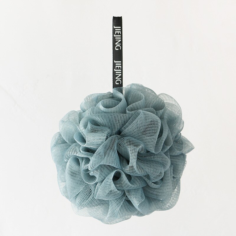 Lichaam Schoon Bad Puff Mesh Zeepdispenser Huidvriendelijke Wassen Douche Hulpmiddel Exfoliërende Bad Spons Comfortabel Bad Scrub Bal: A-blue