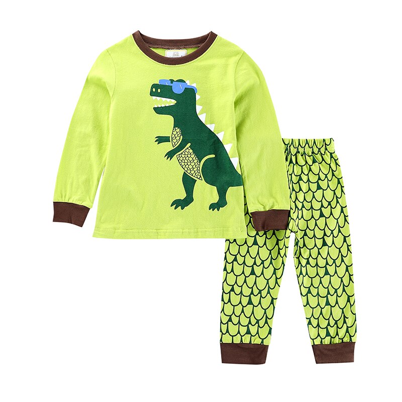 Saileroad Kids Katoenen Pyjama Dinosaurus Print Baby Winter Pyjama Voor Slijtage Slaapkamer Jongen Pijama Set Sleeper Kinderen Pyjama: 9026  same picture / 5T