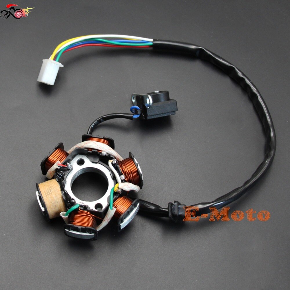 Magneto Stator 6 Pole GY6 125cc 150cc Fly Vento Panterra Cool Sport Atv Scooter