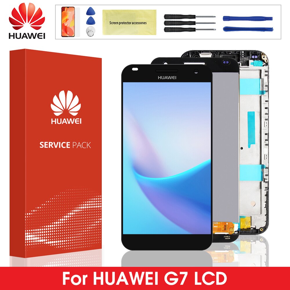 Originele Lcd Voor Huawei G7 Lcd Touch Screen Digitizer Met Frame Vervangend Voor Huawei G7 Lcd-scherm G7-I01 G7-I03 l01