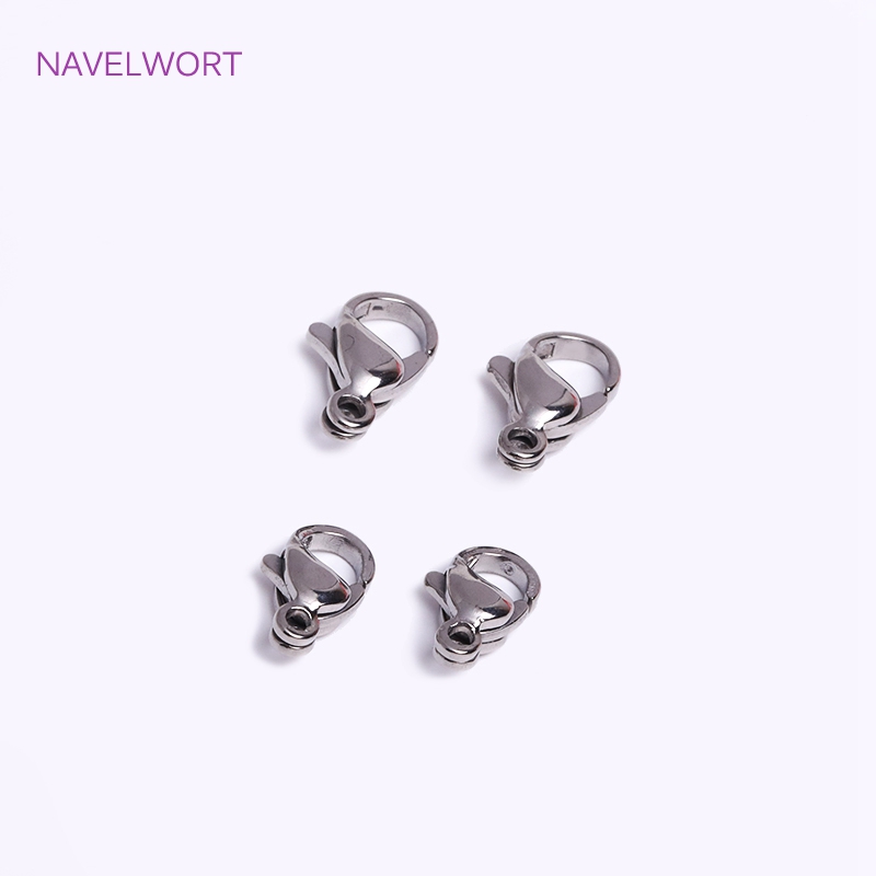 bisuteria materiales por mayor Cierres de langosta de acero inoxidable para fabricación de joyas, accesorios para fabricación de pulseras DIY, materiales de joyería al por mayor, 10mm/12mm