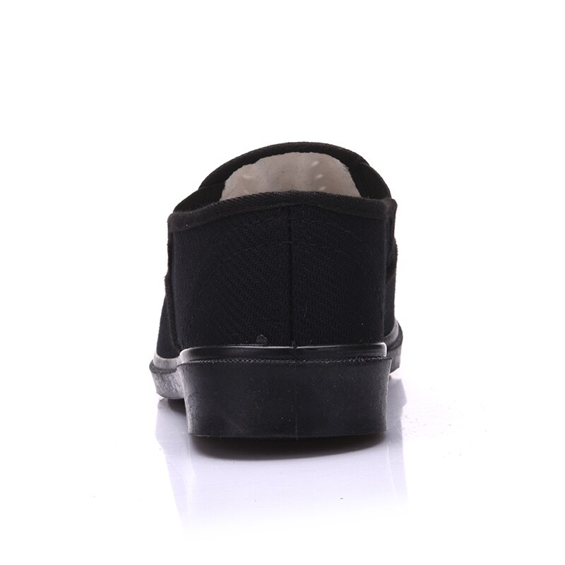 Cresfimix herenschoenen, comfortabele volledig zwarte canvas schoenen voor heren, lente zomer, instappers, werkschoenen voor heren, buitenschoenen  a2690