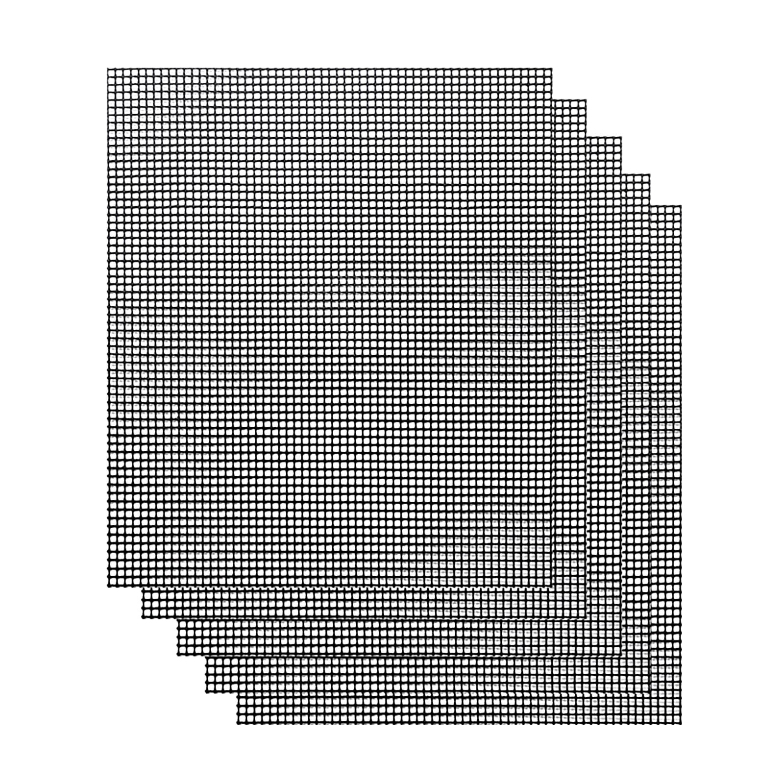 Tapis de cuisson en silicone résistant à la chaleur, grille creuse pour griller, maille pour barbecue, plaque de cuisson résistante aux hautes températures, filet pour barbecue #40: 5pcs