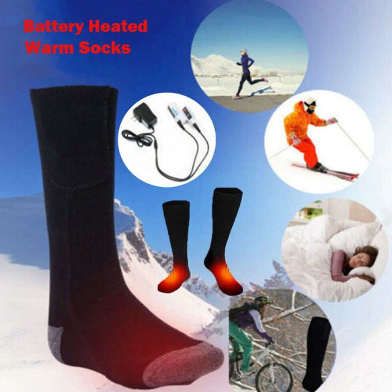 Chaussettes chauffantes électriques batterie Rechargeable pieds chauffe-pieds pour le ski