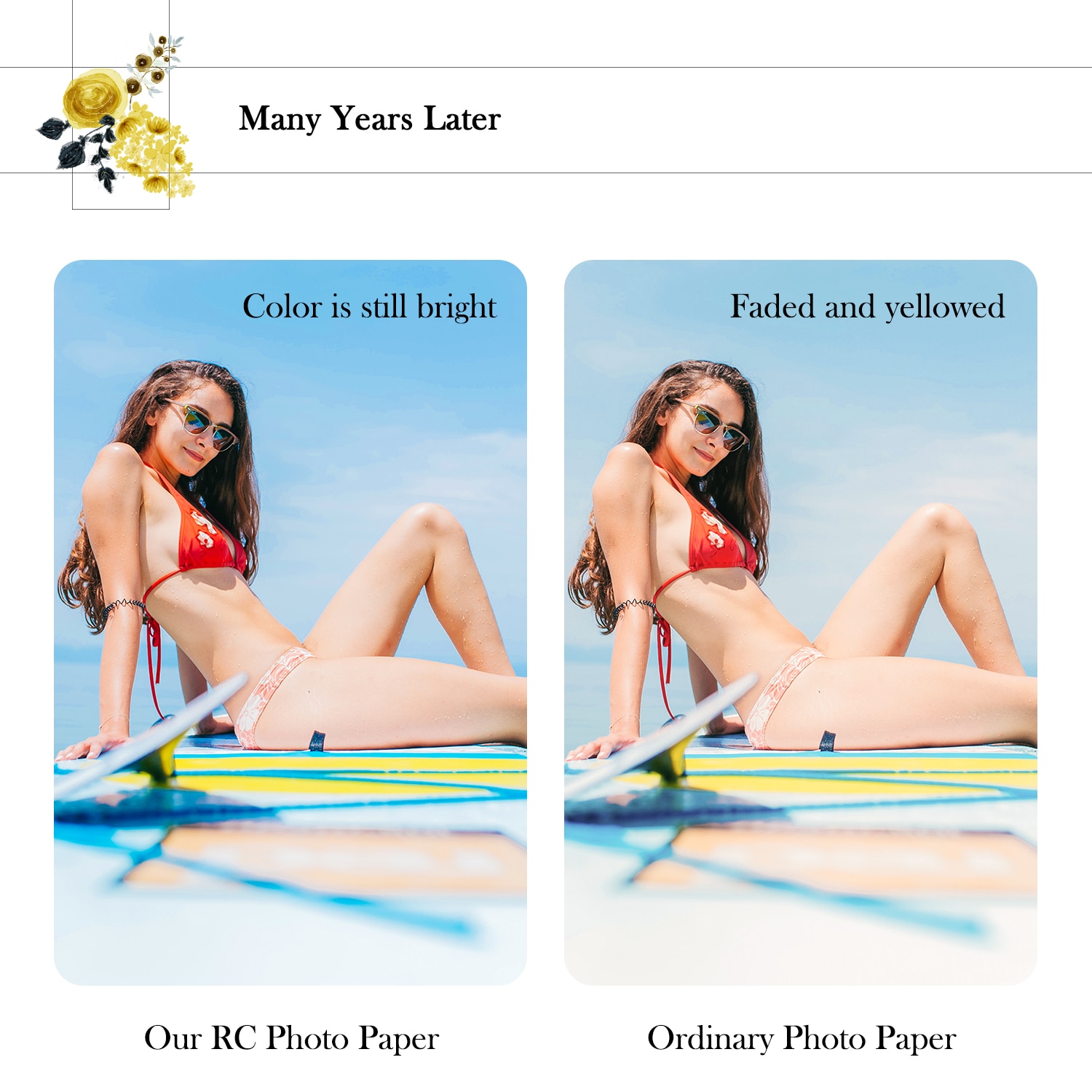 Papel fotográfico suave y sedoso para impresora de inyección de tinta, hojas A4 de 240g/260g, impermeable, para el hogar