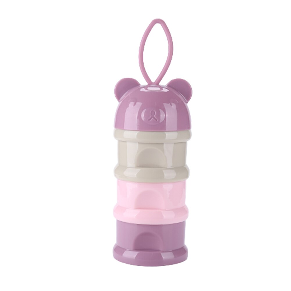 3 Layer Bear Style Portable Baby Food Storage Box Bear Shape Essential Milk Powder Container Baby Snacks Cereals Fruit Container: A