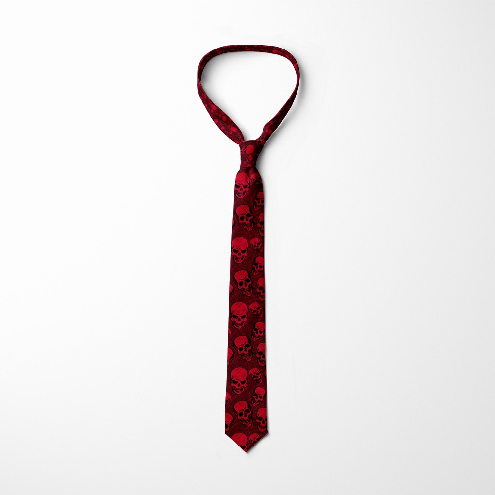 Corbata clásica de con estampado 3D para hombre, corbatas creativas con estampado divertido de calavera para de periódico y boda, corbatas delgadas de poliéster de 8cm de ancho para hombre