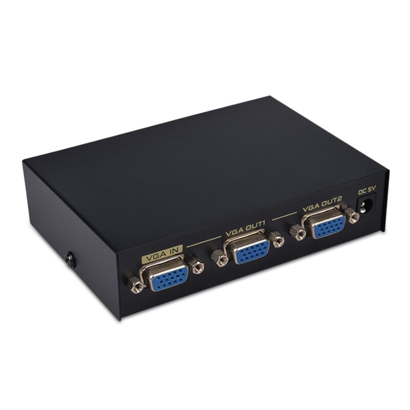 Divisor de frecuencia VGA de 2 puertos, distribuidor de vídeo de 200Hz, pantalla de Monitor de ordenador 1 dividido en 2 sincronizadores