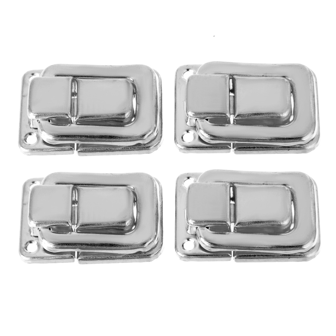 4pcs Gold/Silver Fastener Toggle Lock Latch Catch for Suitcase Case Boxes Chests Trunk Door Hasps Locks Hardware Tool