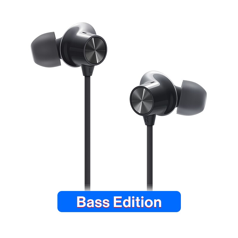 OnePlus Bullets Wireless Z Earphones Bass Edition Charge for 10 minutes Enjoy for 10 hours Bluetooth 5.0 IP55 Up to 20/17 hours: Bass Edition Black