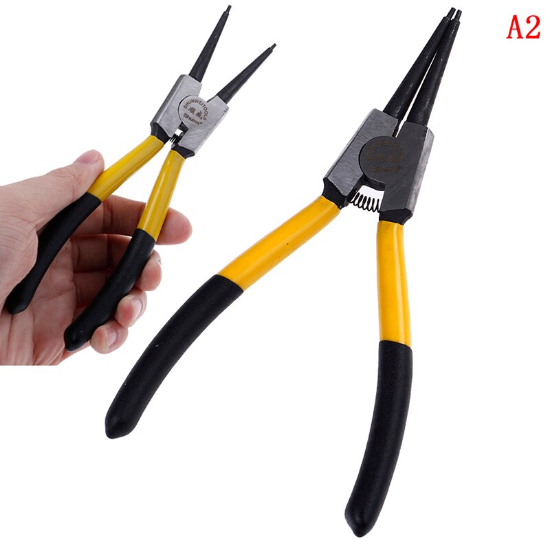 1pc 1m/ 7" snap rings puller Snap Ring Pliers Set Curved Straight Tip Circlip Combination Retaining Clip Mechanical Tools: 1pc-A2