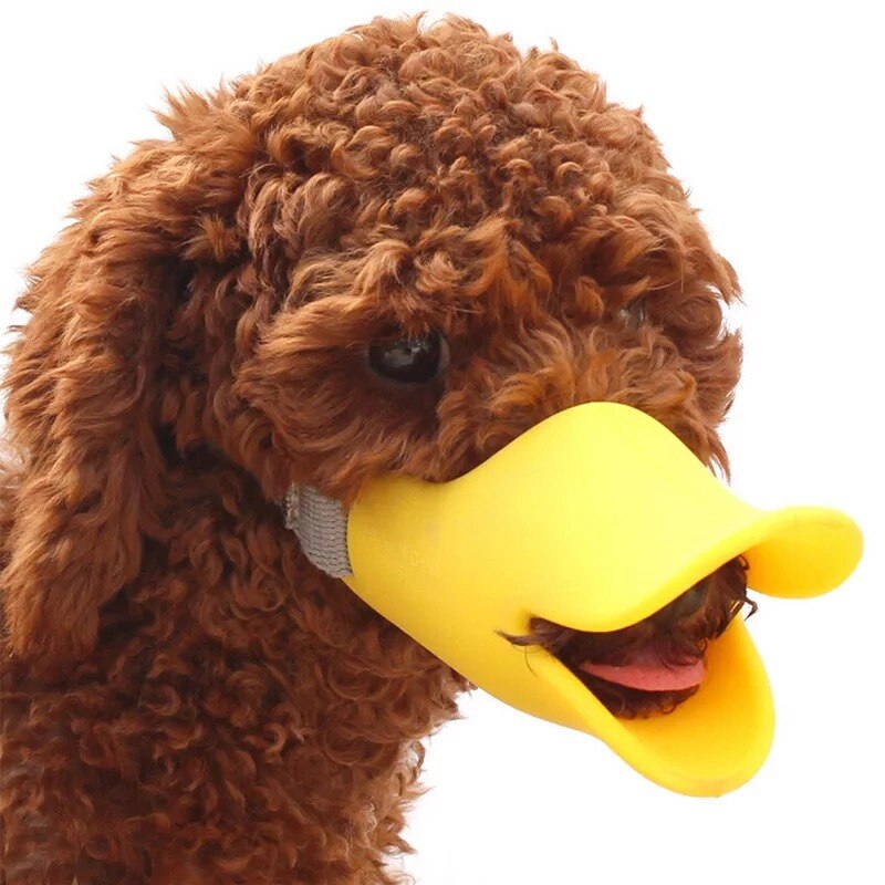 Hocico del perro Pato máscara bozal perros Anti morder deja de ladrar de pico de pato jaula Anti máscaras de mordida accesorios de mascota perro de silicona perro bozal