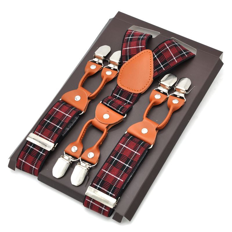 Seler #39 elastiske seler læder herre bukseclips-ende voksen suspensorio tirantes hombre bretelles 3.5*120cm: Mbd 8639