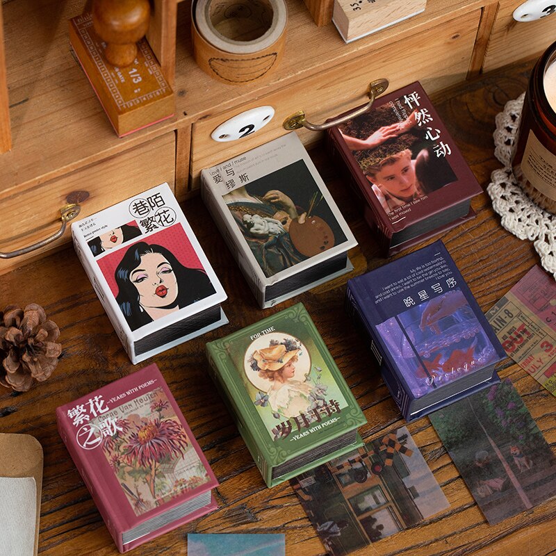 Yoofun-Mini libro de papel de Material no repetido, planificador de diario de chatarra, papel de fondo, álbum de recortes artesanal, 400 Uds.