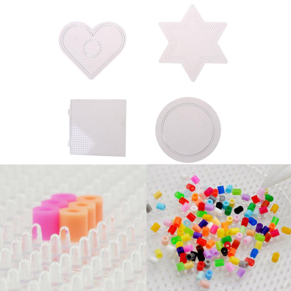 4Pcs Diy Transparent Shape Puzzle Template For 2.6mm Hama Beads Perler Beads