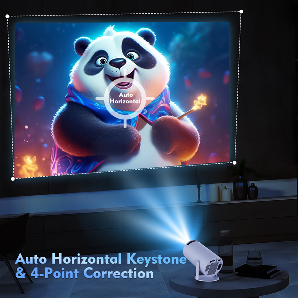 KaiAqua Projector 4K Android11 HT88 Wifi6 260ANSI Allwinner H713 BT5.0 Support 1080P 1280*720P Cinema Outdoor portable Projcetor