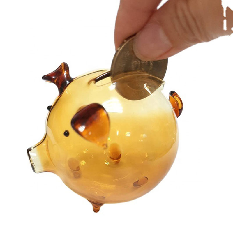 Tirelire décorative bon marché, cochon cochon drôle, Transparent Hucha infantile, organisateur de pièces de monnaie HX50MB