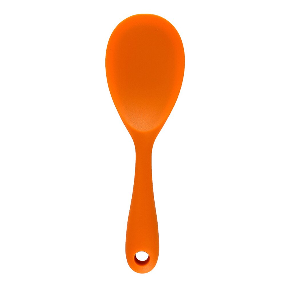 No-stick Silicone Handle Rice Shovel Spoon Cooking Scoop Baking Tool Kitchen Utensils: Orange