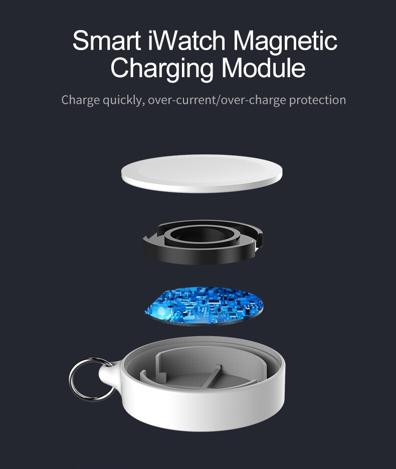 Magnetic Wireless Charger For Apple Watch 1 2 3 4 Series Charger With Cable Magnet Fast Charger For IWatch With Keychain Charger