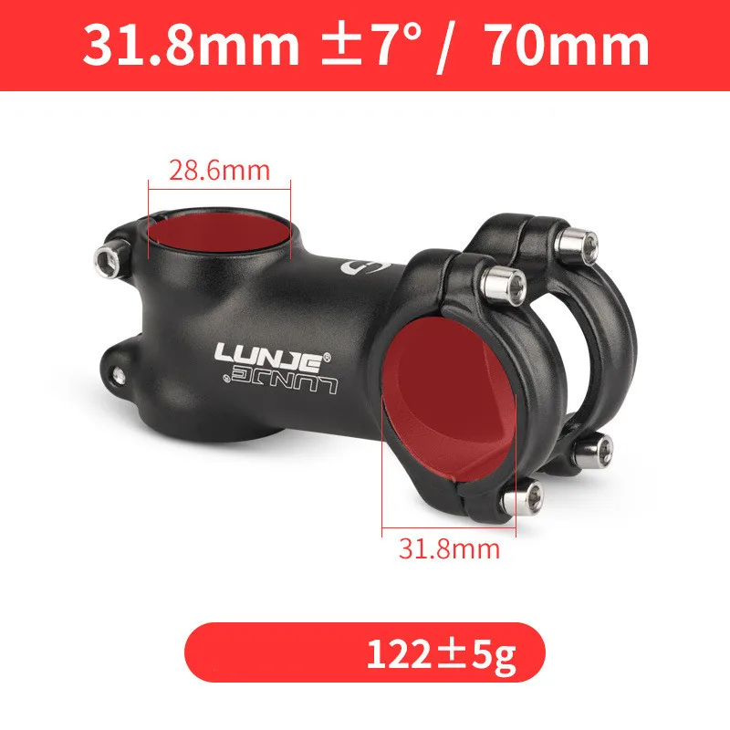 Ultrakevyt polkupyörän ohjainkannatin mtb maantiepyörän ohjainkannatin 25.4/31.8mm alumiininen maastopyörän ohjainkannatin ohjaustanko 7 astetta 60/70/80/90/100mm: Vaalean harmaa