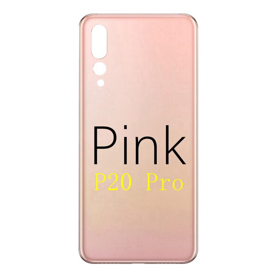 Back Glass Panel for Huawei P20 Pro Battery Cover nova 3e Rear Glass Door Housing Case For Huawei P20 Lite Battery Cover Replace: P20 Pro Pink