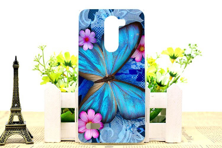Cartoon schattige uv-print bloem uil tijger eiffeltoren hardcover hoesje voor lg ray  x190 5.5 inch hoesje op voorraad: C036