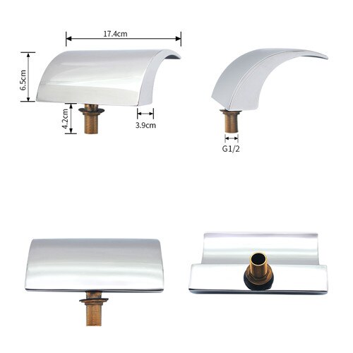 Bathtub Waterfall Inlet Cold and Water Tap Brass Switch Control Valve For Bathtub Faucet Set Shower Cabin Mixer Faucet Bath: WF-3010-174