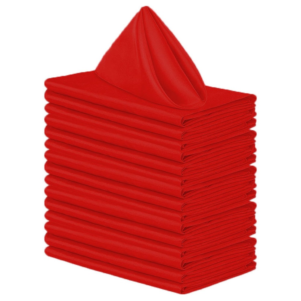 10 stuks bruiloftsdecoratie 30 x 30cm satijnen servetten, zachte herbruikbare dinerservetten, wasbare tafelservetten, hotel: Lichtgrijs