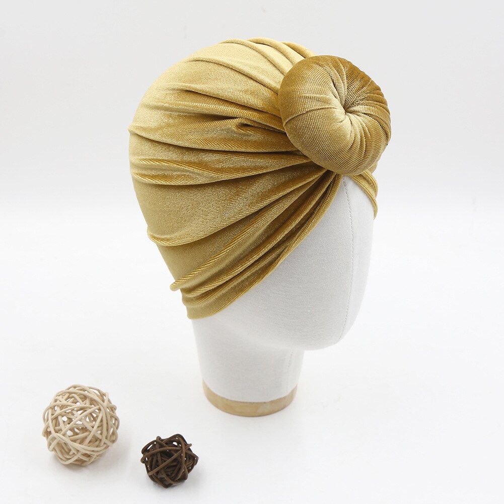 Nyfödd sammetsnäckor hatt stora munkar flickor mössa sammet indisk hatt bebis keps fotografi rekvisita turban hatt babytillbehör