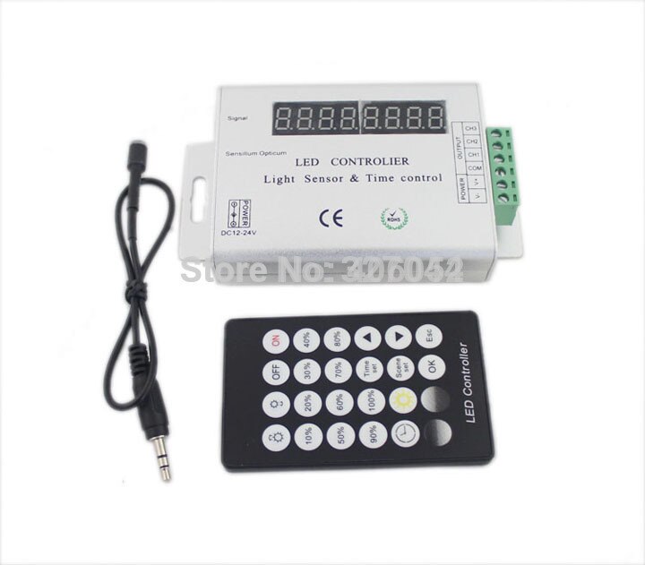 DC12-24V Max. 144W led strip light sensor & time led controller timer PWM signal,adjusting brightness + remote