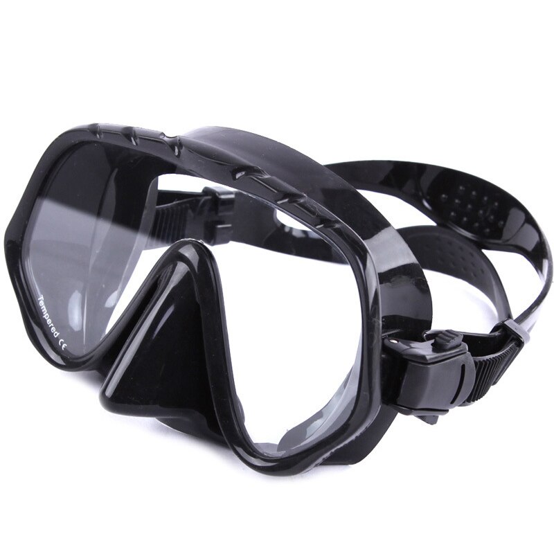 Adult Swimming Goggles Tempered Glass Wide View Anti-fog Snorkel Mask XR