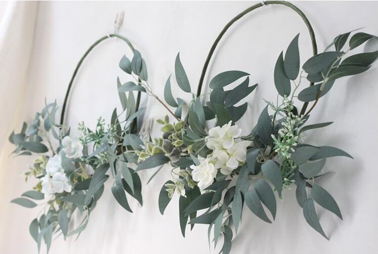 Nordisk stil krans dør dekoration kunstig blomst kurv plante kranser bryllup væg dekoration baggrund hjem dekoration