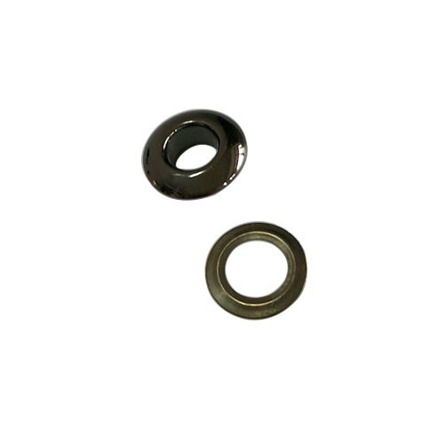 Œillets en laiton sans couture, 8mm x 16mm, 7 couleurs, , 100 lots, , eyelets-16MM: Black nickle