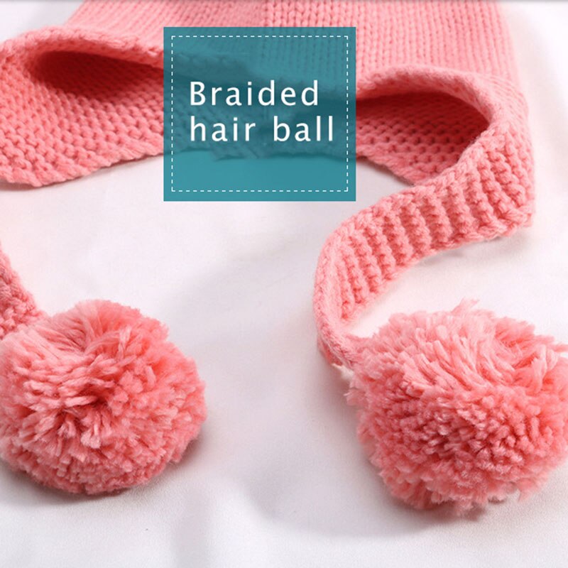 Kinderen wintermuts schattige pompon gebreide babymutsen effen kleur bescherm oorkap voor kinderen jongens meisjes warme benaie