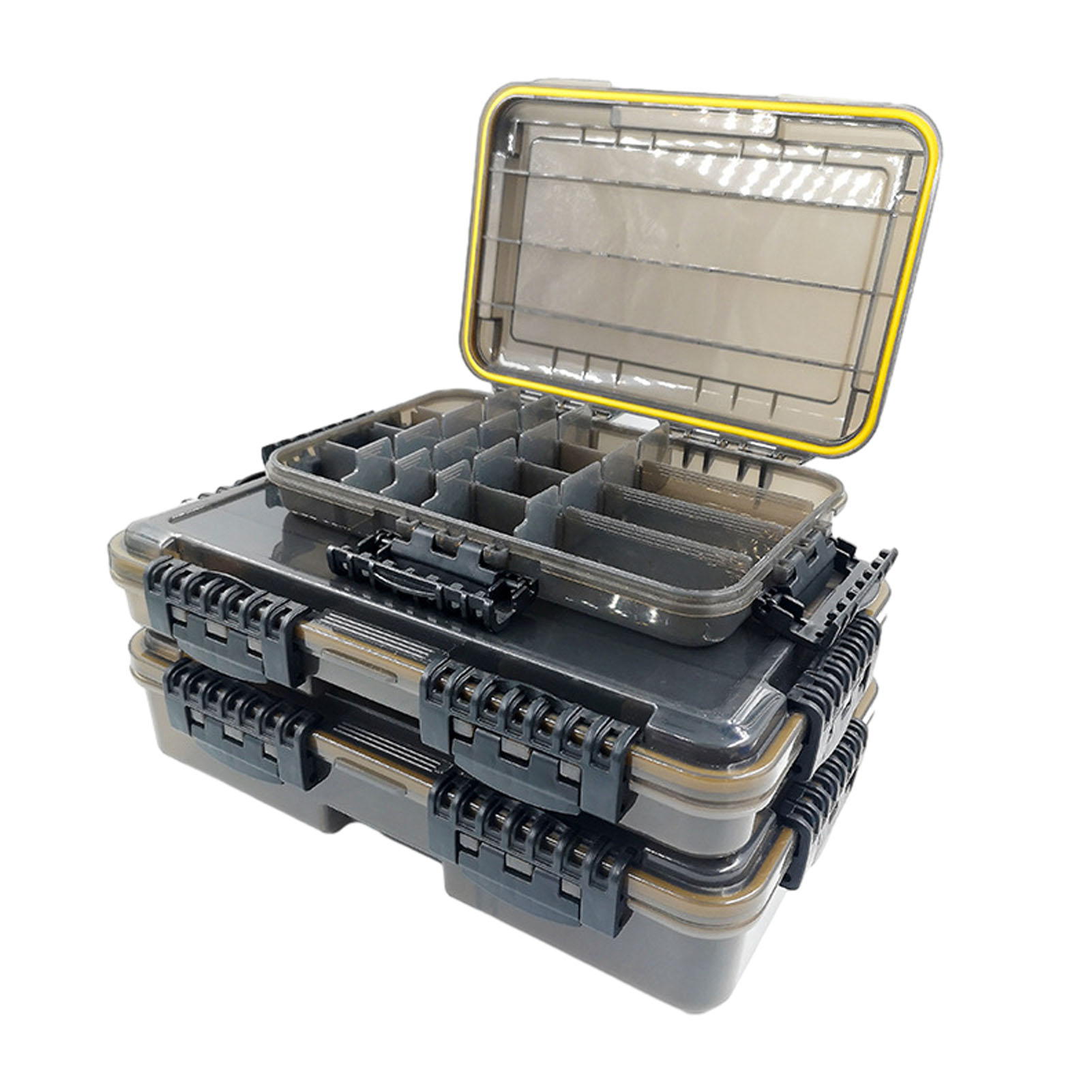 Waterproof Fishing Tackle Box Organizer Removable Dividers Transparent Storage Case For Lures Baits Hooks Anglers Large Capacity