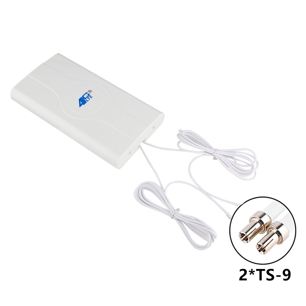 3G 4G LTE Omni Panel Antenna For Router Modem 700~2600mhz High Gain Signal Booster Antennas SMA CRC9 TS9 2M cable For Huawei ZTE: with 2xTS-9