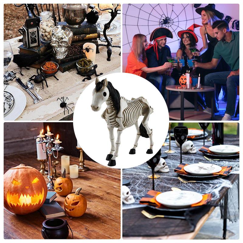 animale scheletro arredamento spettrale scheletro modello di cavallo scheletro di cavallo statua d'arte in resina per feste di Halloween