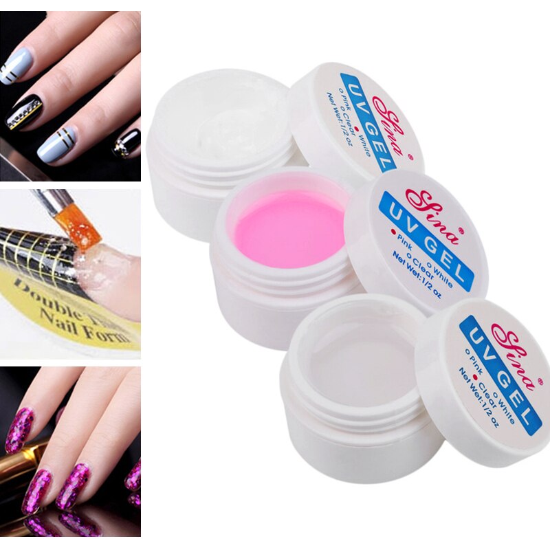 1Pcs 3 Kleuren Nail Extension Gel V Nail Art Transfer Decoratie Nail Art Accessoires Manicure Gereedschap Nail Levert