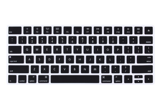 For APPLE Magic Keyboard 2 Wireless Rechargeable US version Latest Model) Silicone Desktop PC Magic Keyboard Cover Skin: Black
