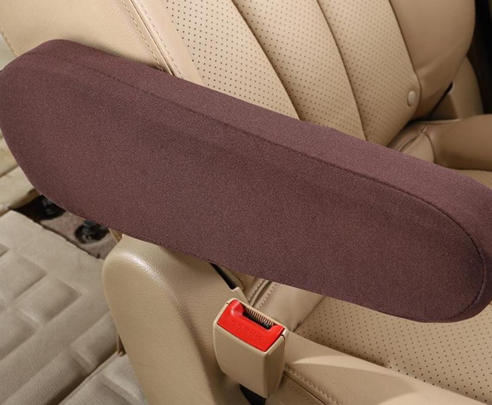 1pc elastisk stof og elastisk båndbeskyttelse, slidstærkt komplet sæt armlænsbetræk til bilen: Chokolade