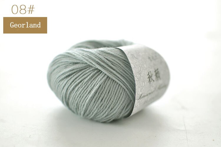 QZLKNIT 50g/bal 50% Merino gemengd garen Herfst/winter Zacht Medium grof wol garen DIY Hand gebreide haak Baby kleding garen: 08 Georland