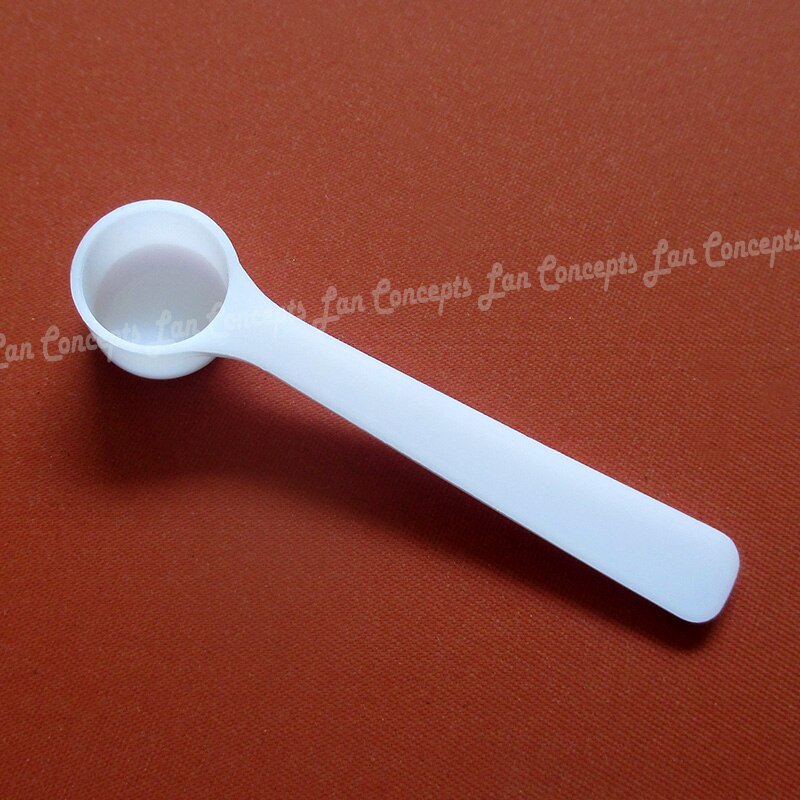 100 Stks/partij 0.5G Plastic Scoop 0.5 Gram Pp Maatlepel 1 Ml Maatregel Tool-70X16X10.5mm Wit: WIT
