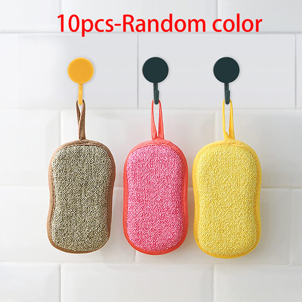 Super Fine Fiber Soft Antibacterial Water Absorption Kitchen Sponge Magic Sponge Kitchen Items Suppliers: 10pc-Random color
