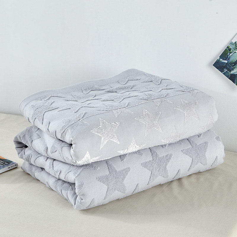 Couverture en coton pour lit Double, Queen size, King, couverture de lit, couette, climatisation: 150x200cm / Light grey