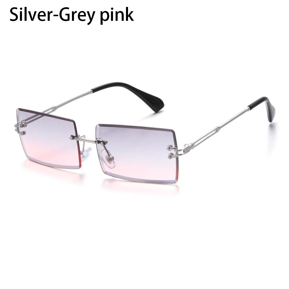 Sunglasses For Wife Square Rimless Trendy Women and Men Summer UV400 Shades Fishing Outdoor Gradient Sun Glasses: -SHP